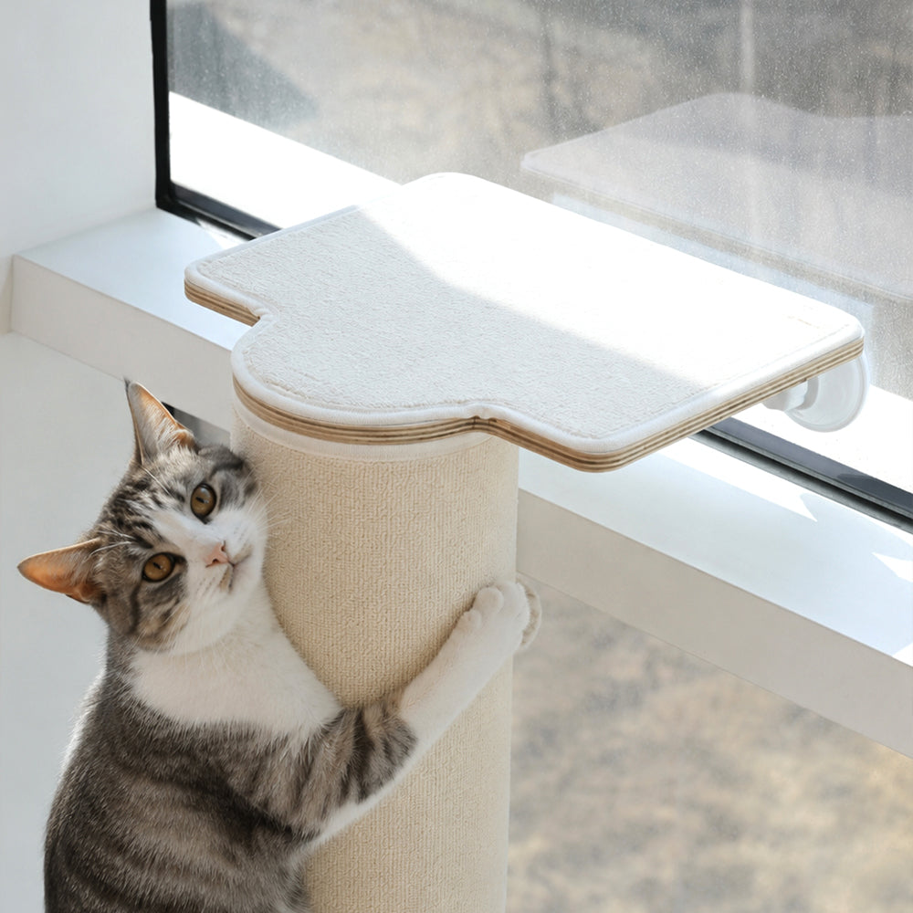 窓用スクラッチキャットタワー